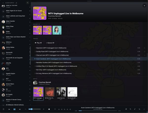 Player Page - Album More Info