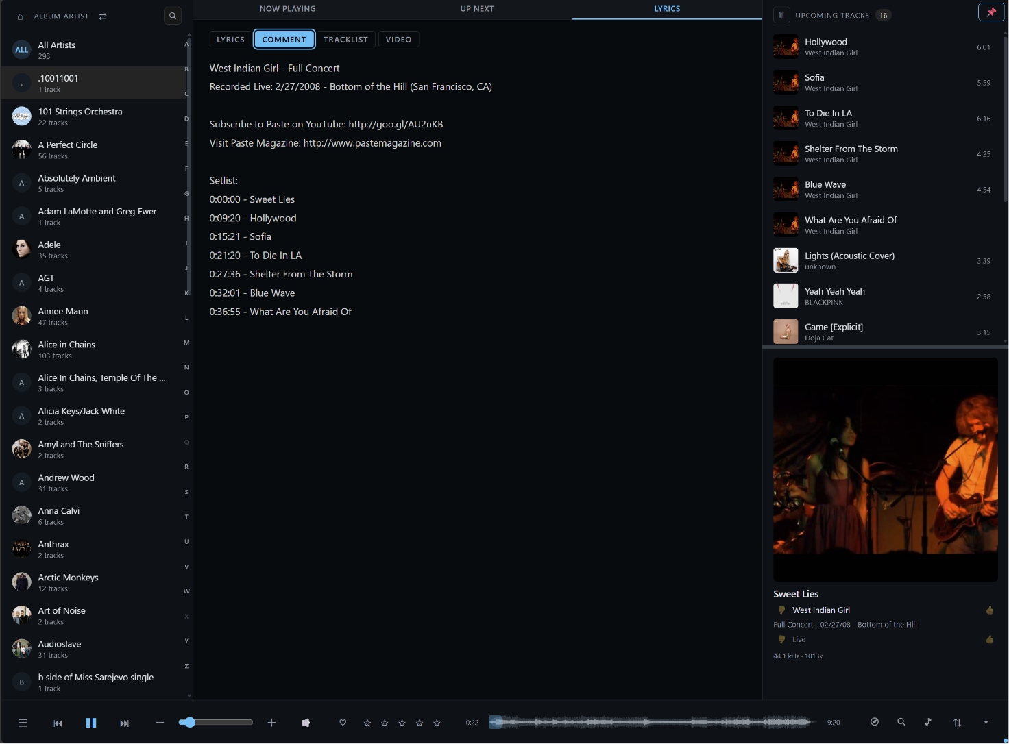 v0.5.3.5 Setlist from Comment