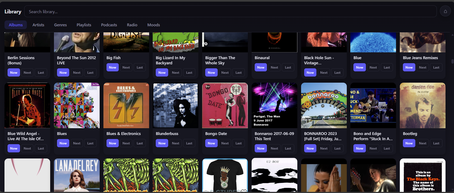 Library Browser - Album Grid