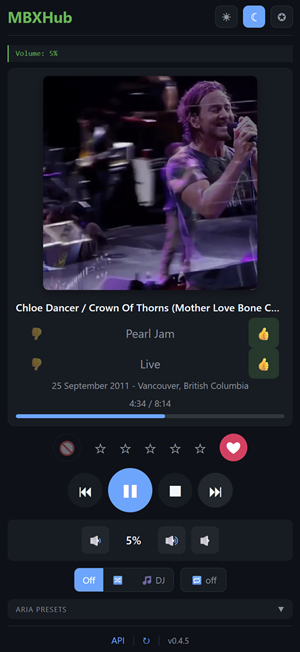 MBXHub Dashboard v0.4.5 - Dark
