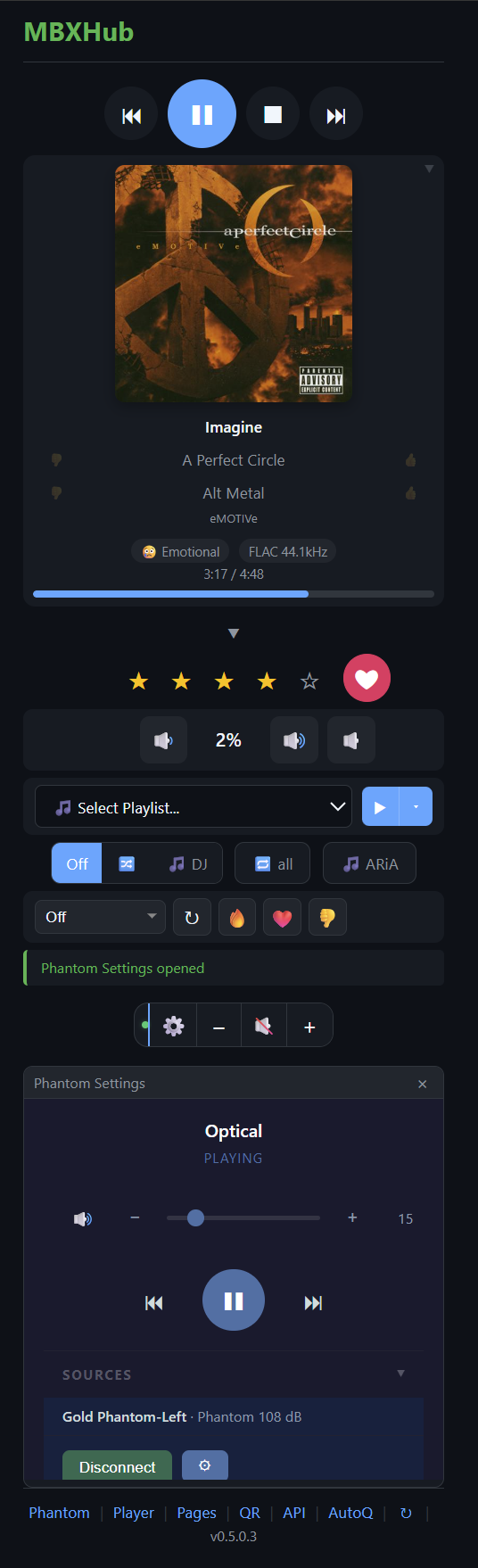 Dashboard with Phantom Charm